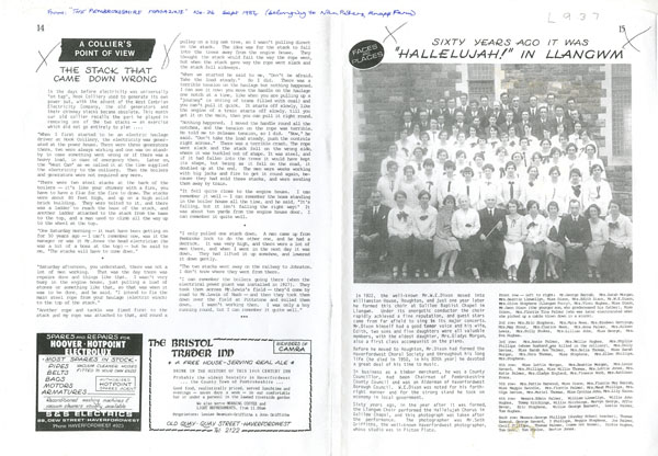 Sixty Years Ago it was "Hallelujah!" In Llangwm copy periodical article